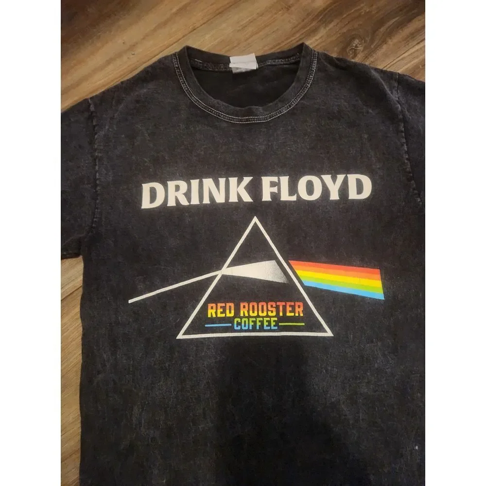 Drink Floyd Coffee Pun Graphic‎ Tee Unisex Size Small